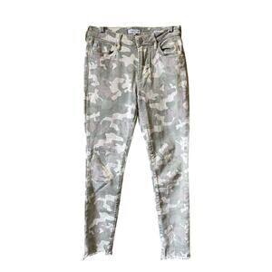 Dear John Women's High Waisted Camouflage Skinny Jeans 26 Frayed Hem “Gisele”
